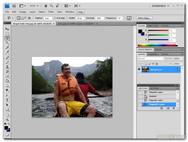 Как изменить фон в photoshop express